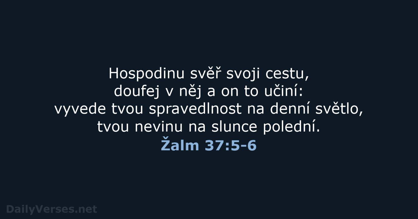 Žalm 37:5-6 - B21