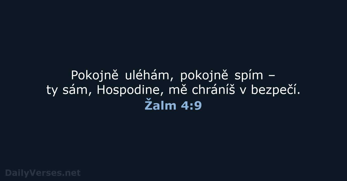 Žalm 4:9 - B21