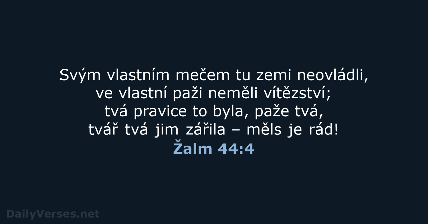 Žalm 44:4 - B21