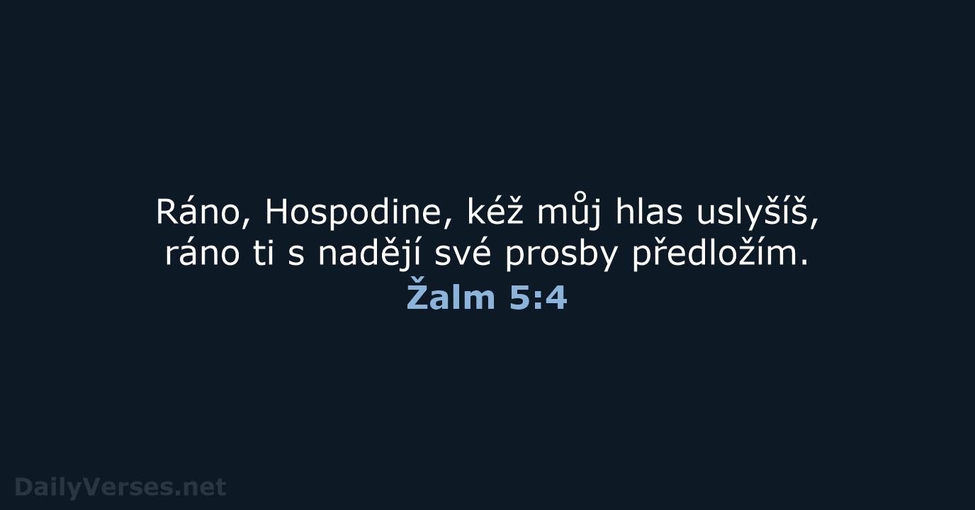 Žalm 5:4 - B21