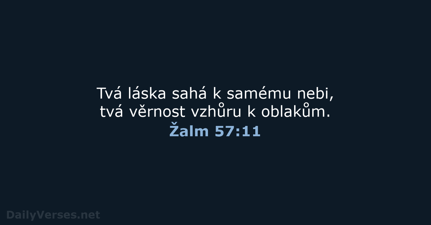 Žalm 57:11 - B21