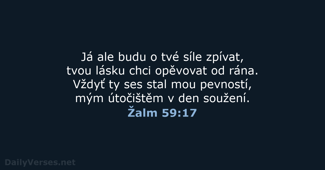 Žalm 59:17 - B21