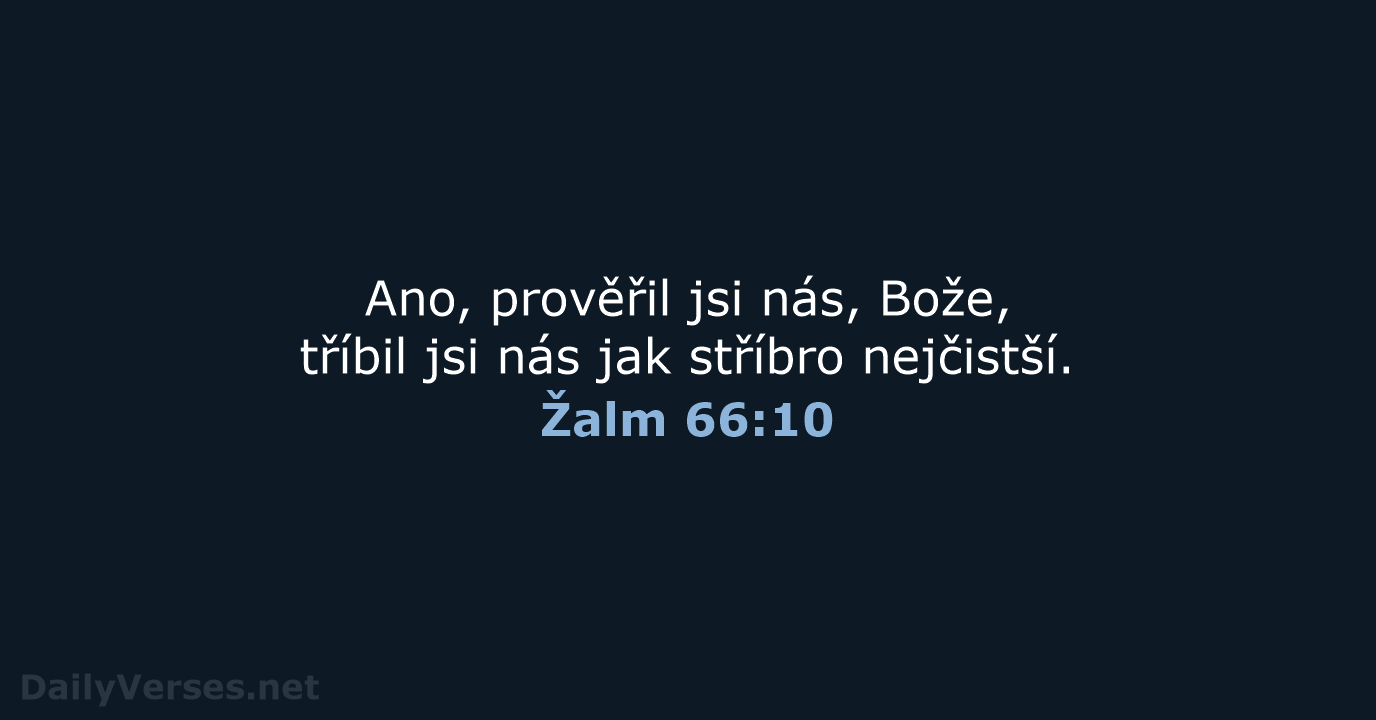 Žalm 66:10 - B21