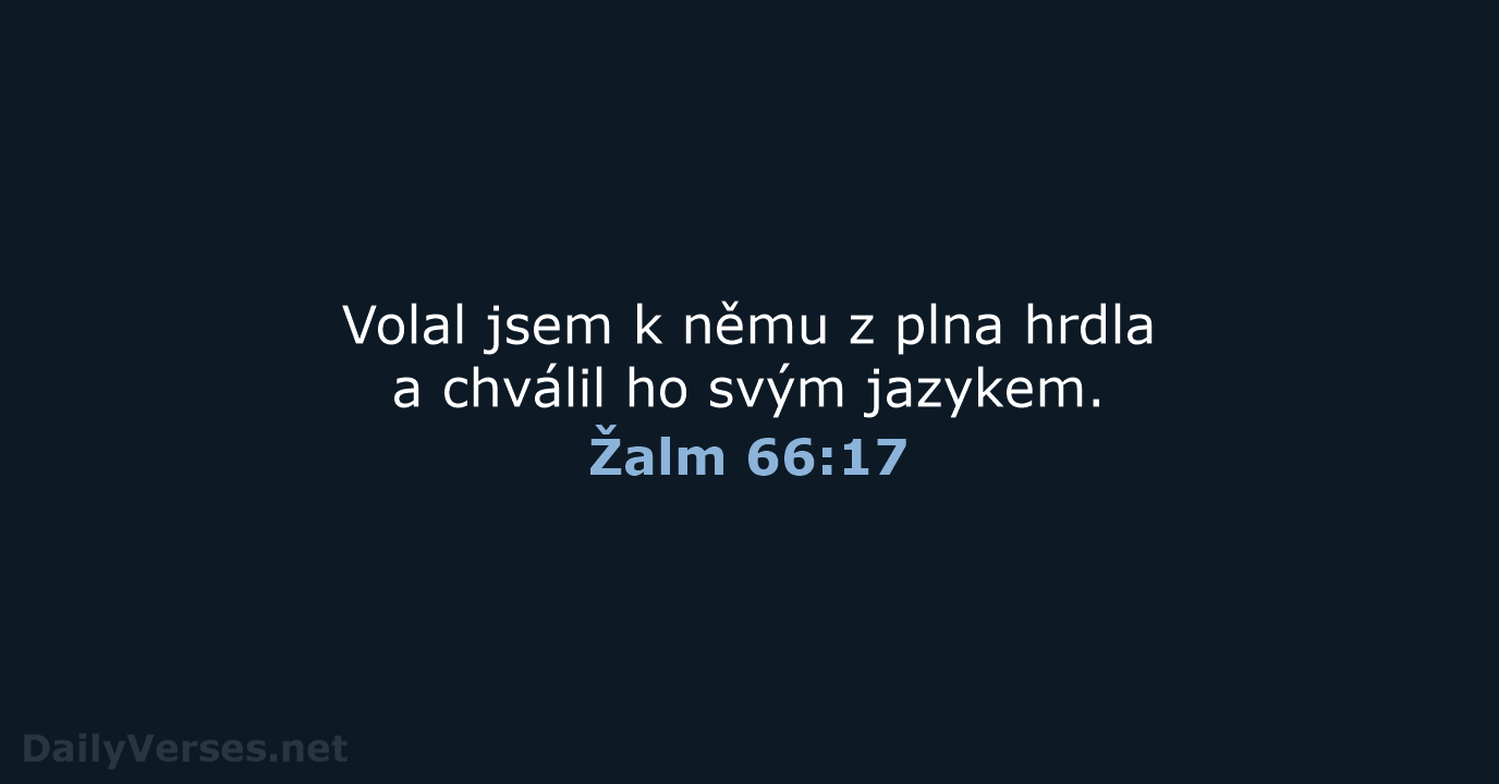 Žalm 66:17 - B21