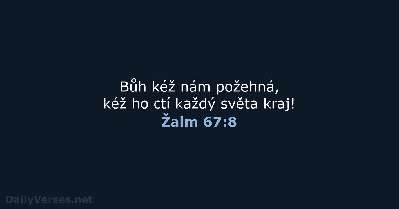 Žalm 67:8 - B21