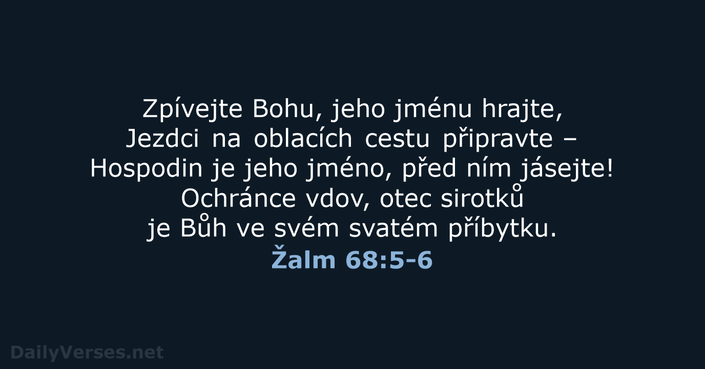 Žalm 68:5-6 - B21