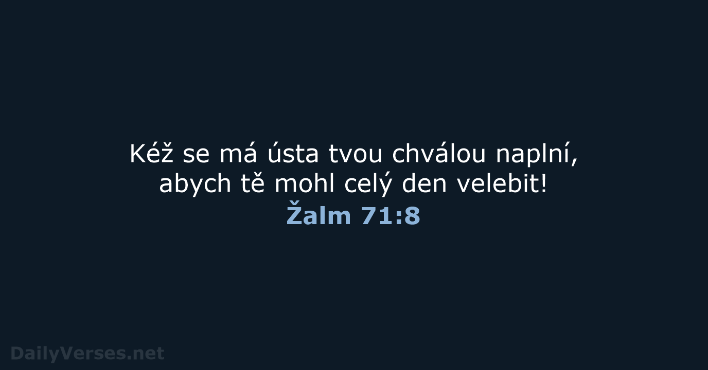 Žalm 71:8 - B21