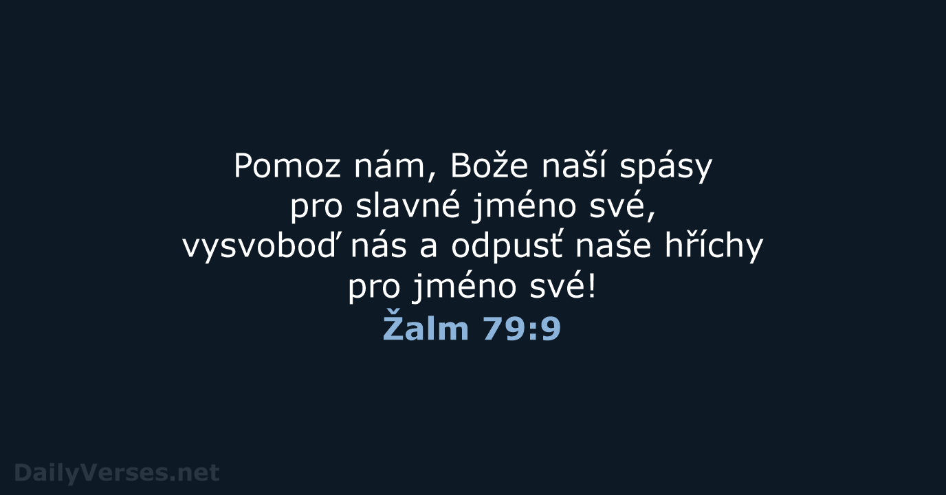 Žalm 79:9 - B21