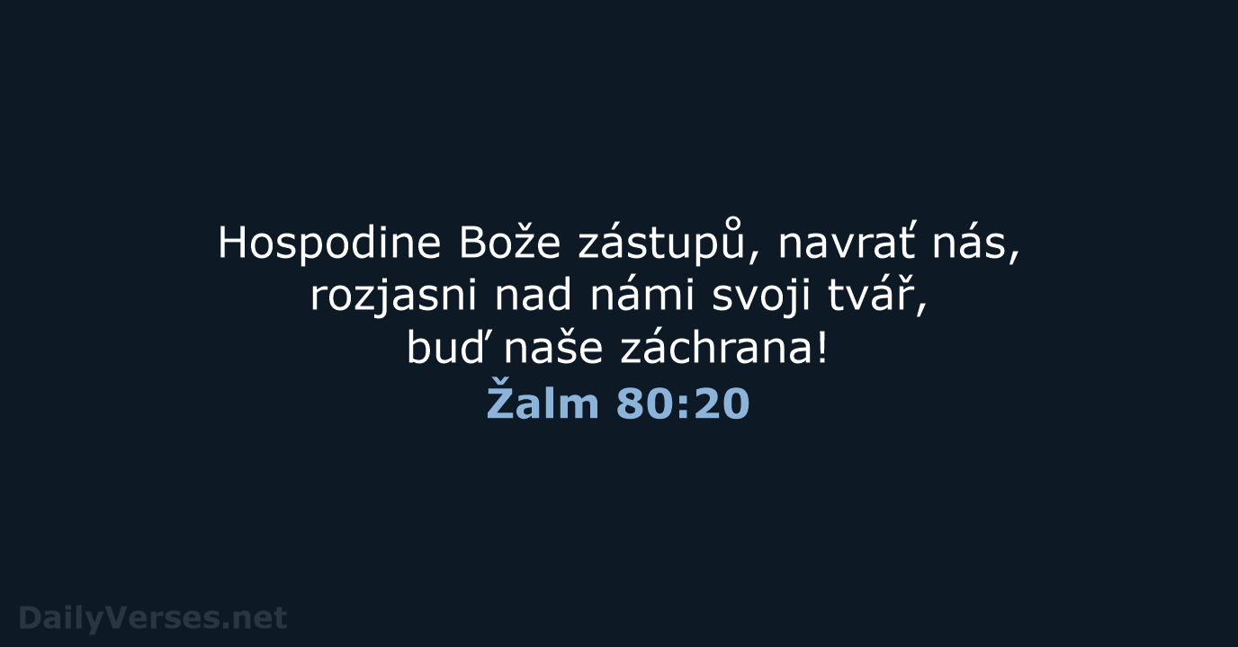 Žalm 80:20 - B21