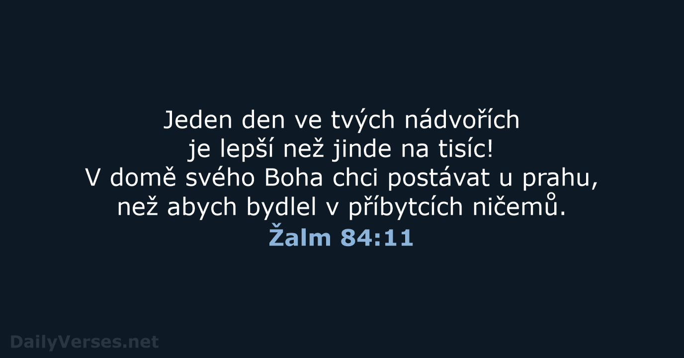 Žalm 84:11 - B21
