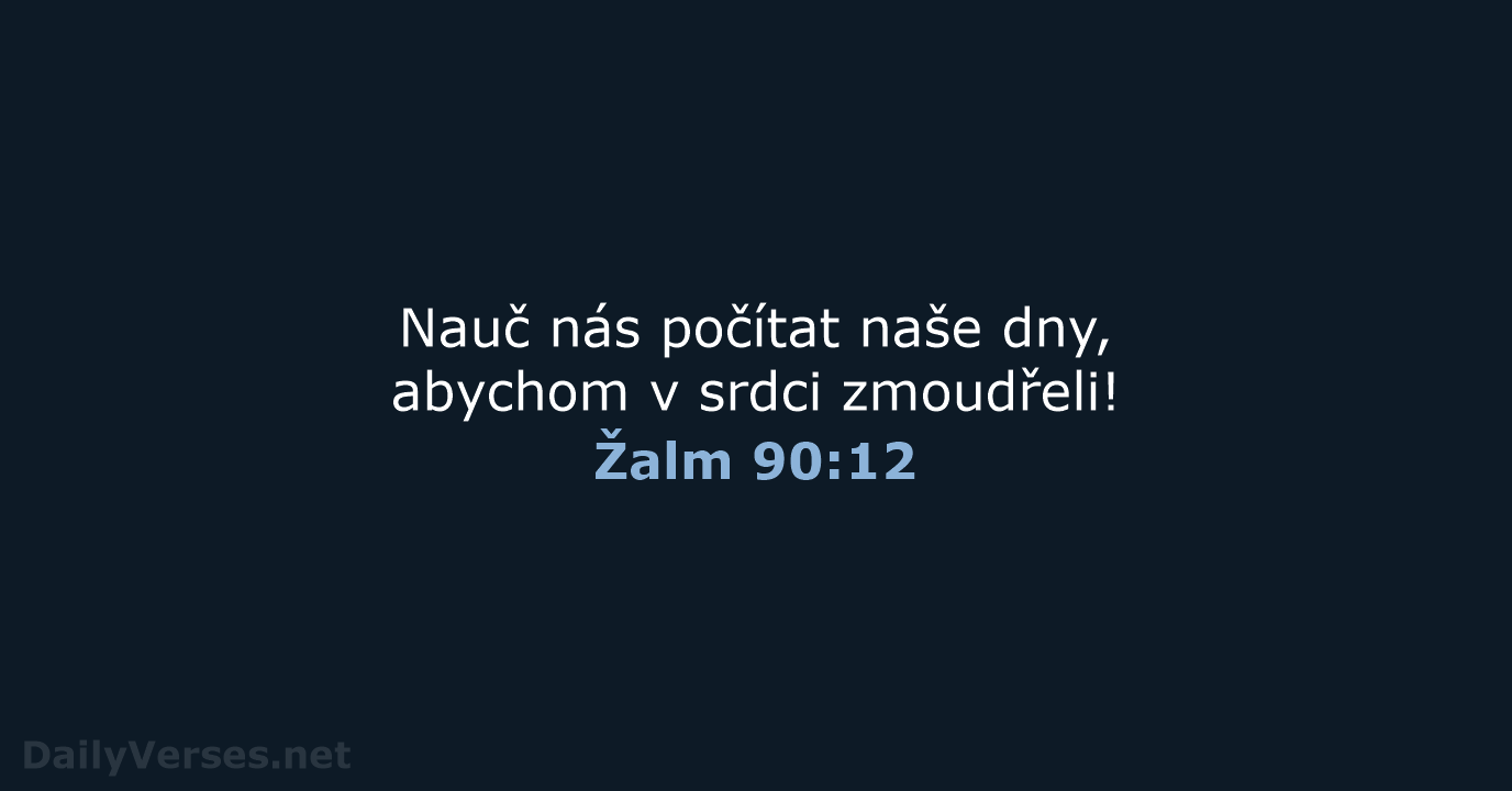 Žalm 90:12 - B21