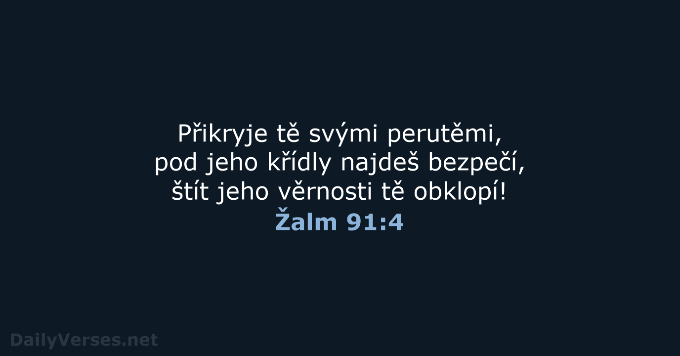 Žalm 91:4 - B21