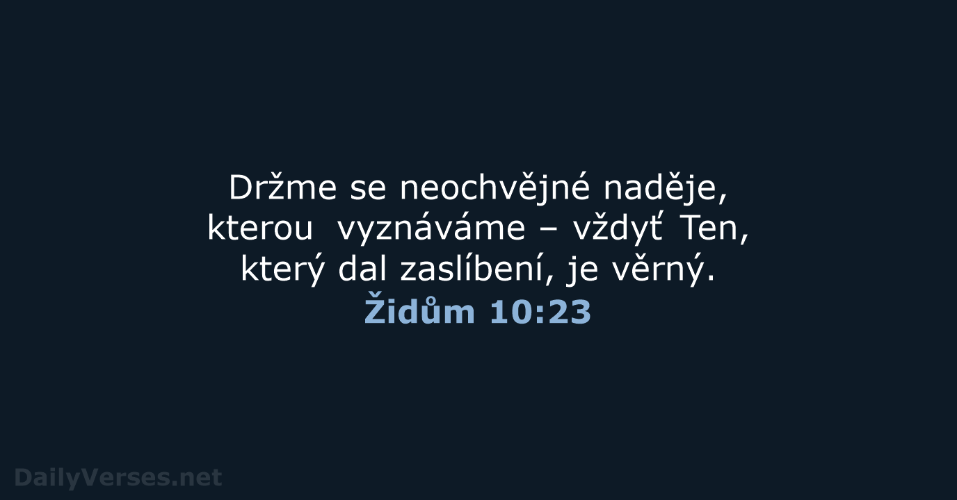 Židům 10:23 - B21