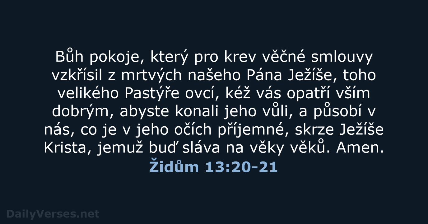 Židům 13:20-21 - B21