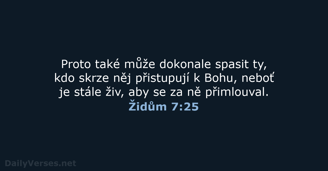 Židům 7:25 - B21