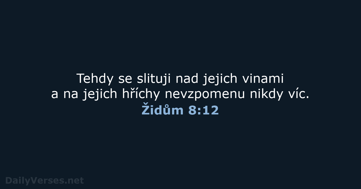 Židům 8:12 - B21