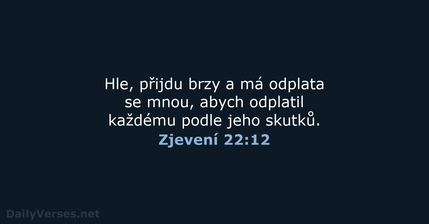 Zjevení 22:12 - B21