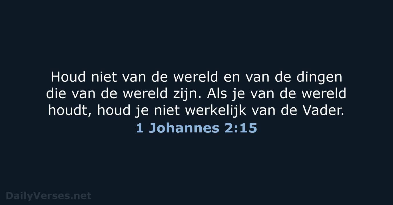 1 Johannes 2:15 - BB