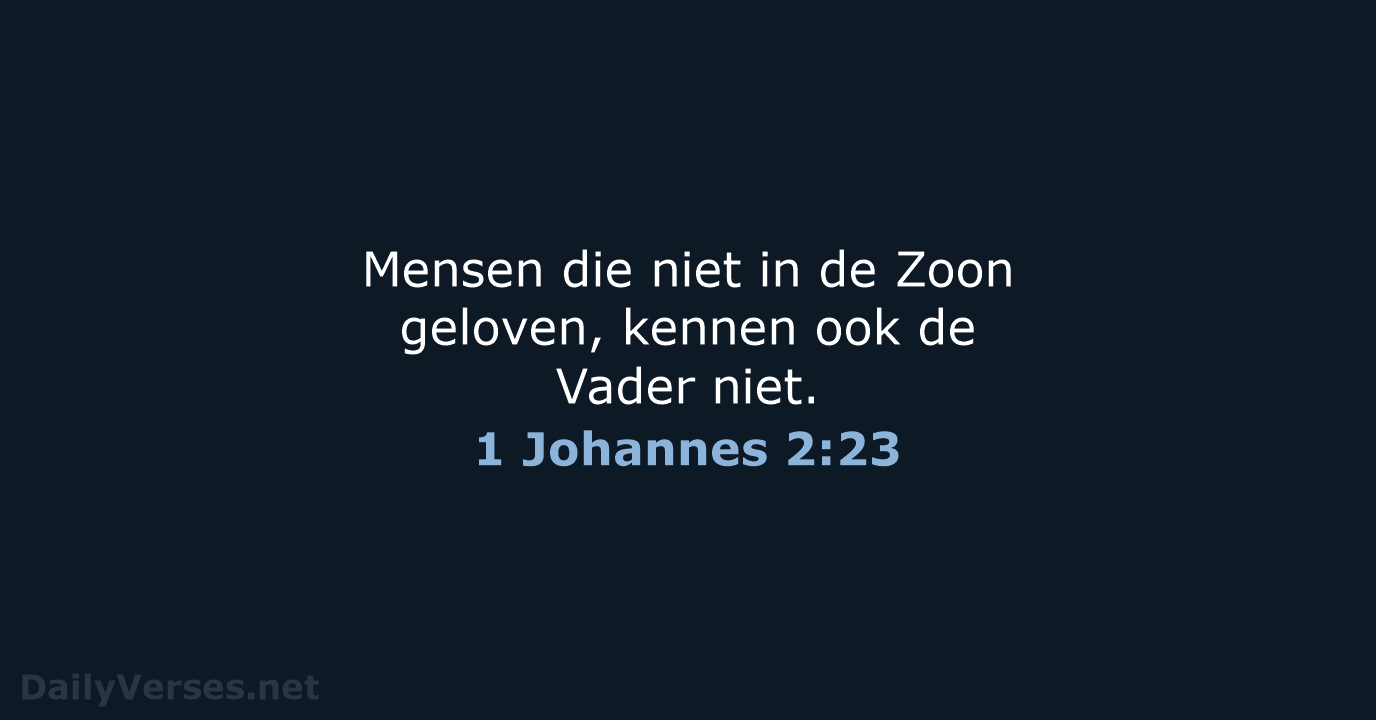 1 Johannes 2:23 - BB