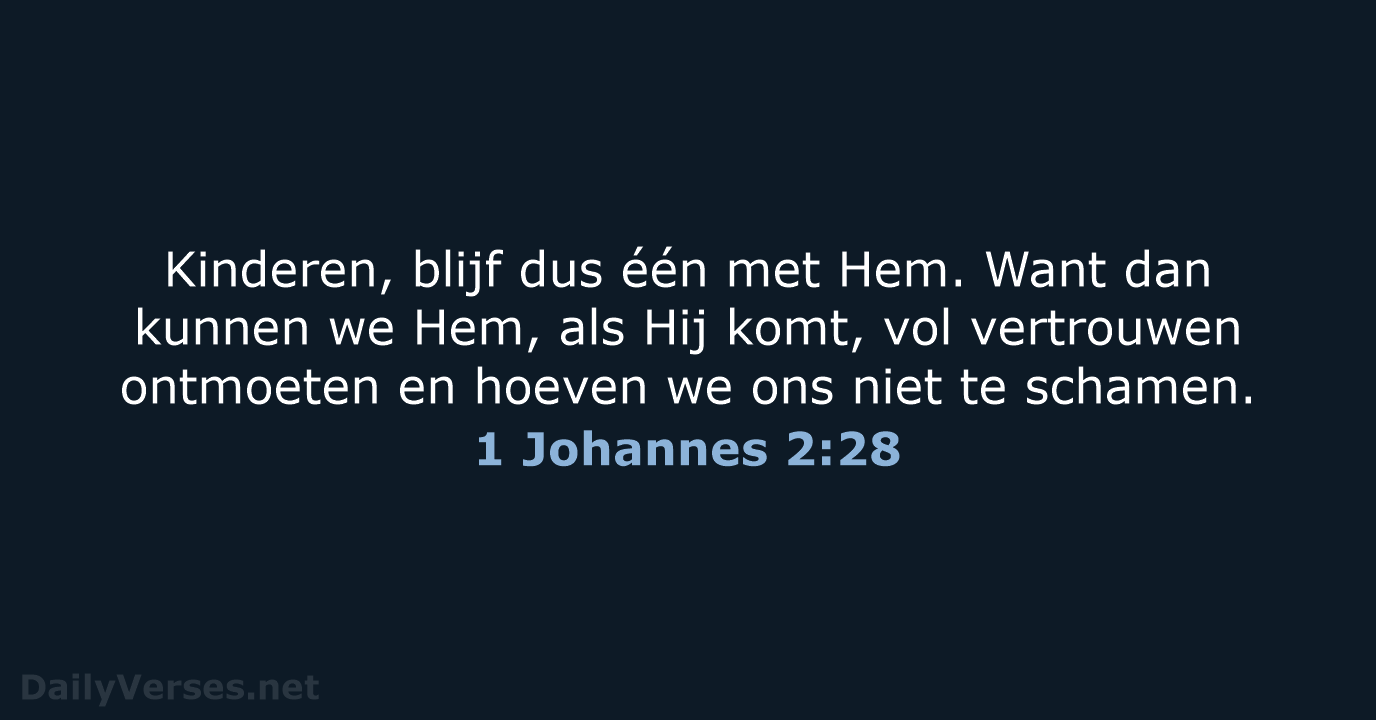 1 Johannes 2:28 - BB