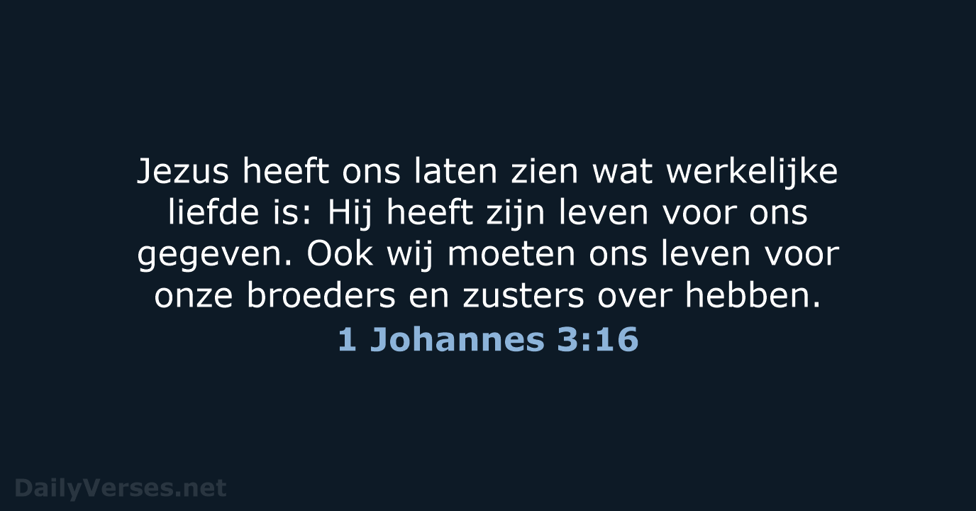 1 Johannes 3:16 - BB