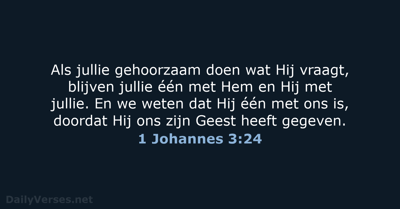 1 Johannes 3:24 - BB