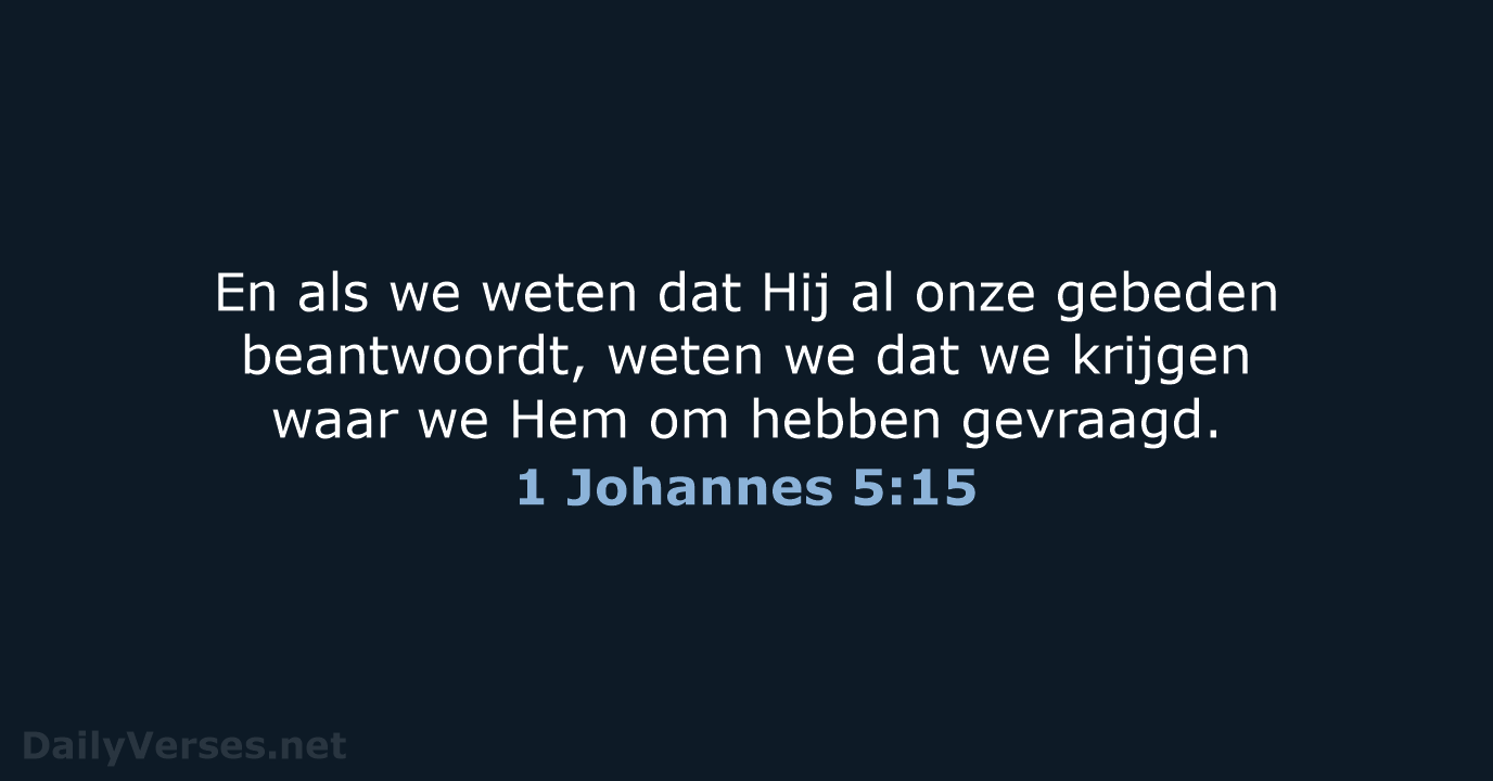 1 Johannes 5:15 - BB