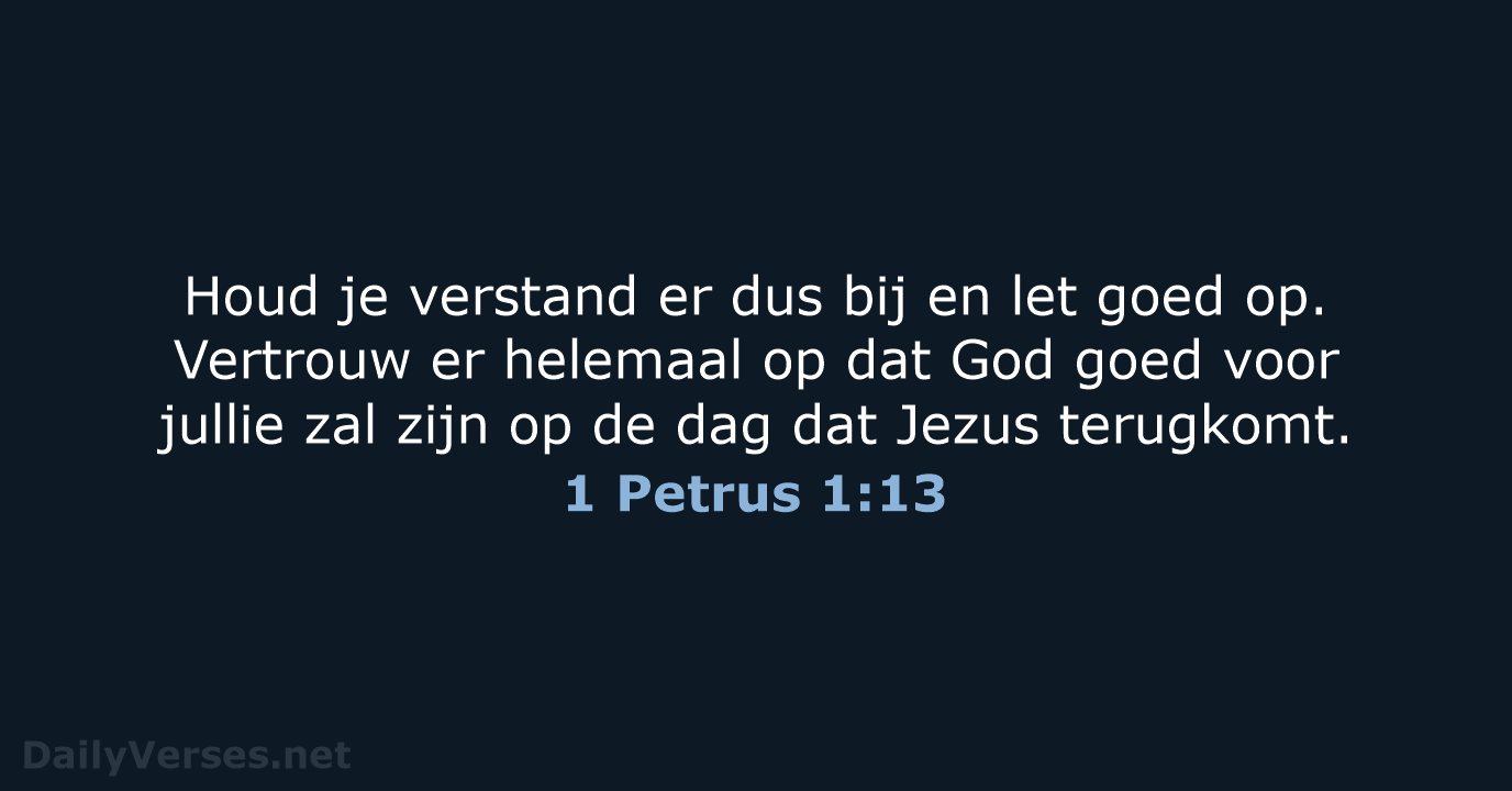 1 Petrus 1:13 - BB
