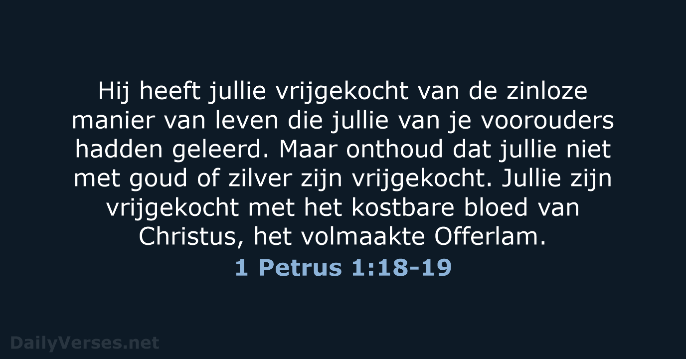 1 Petrus 1:18-19 - BB
