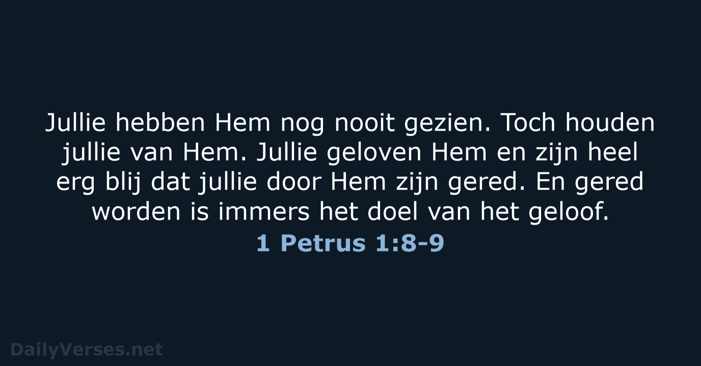 1 Petrus 1:8-9 - BB