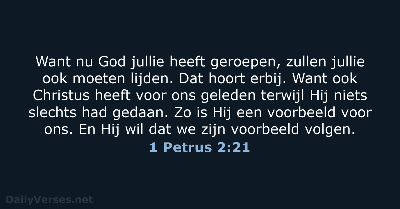 1 Petrus 2:21 - BB
