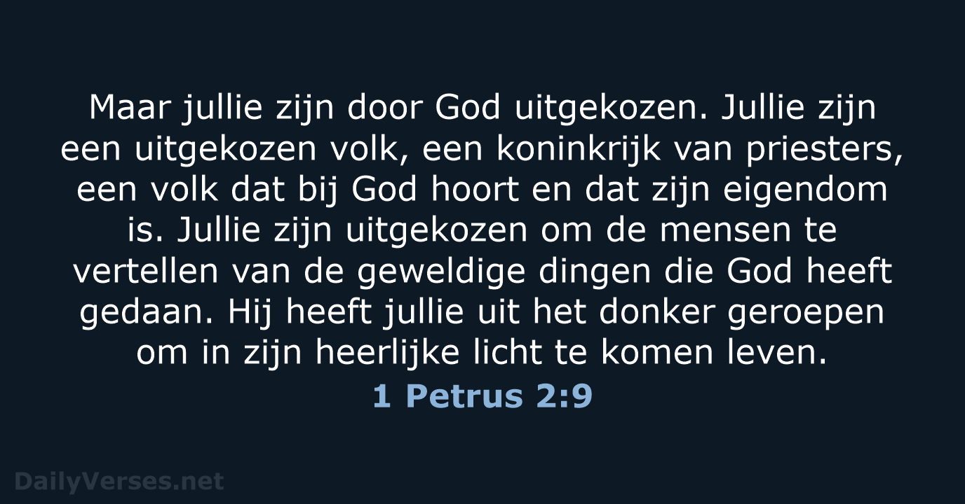 1 Petrus 2:9 - BB