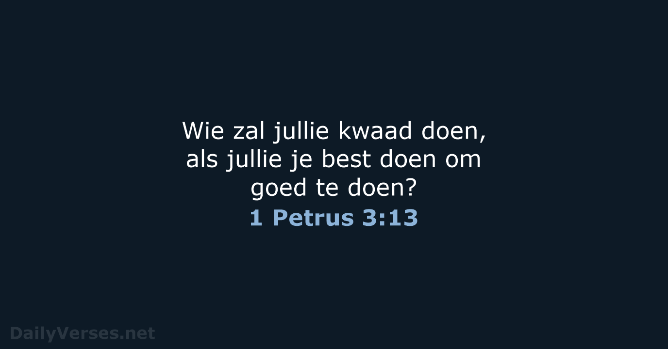 1 Petrus 3:13 - BB
