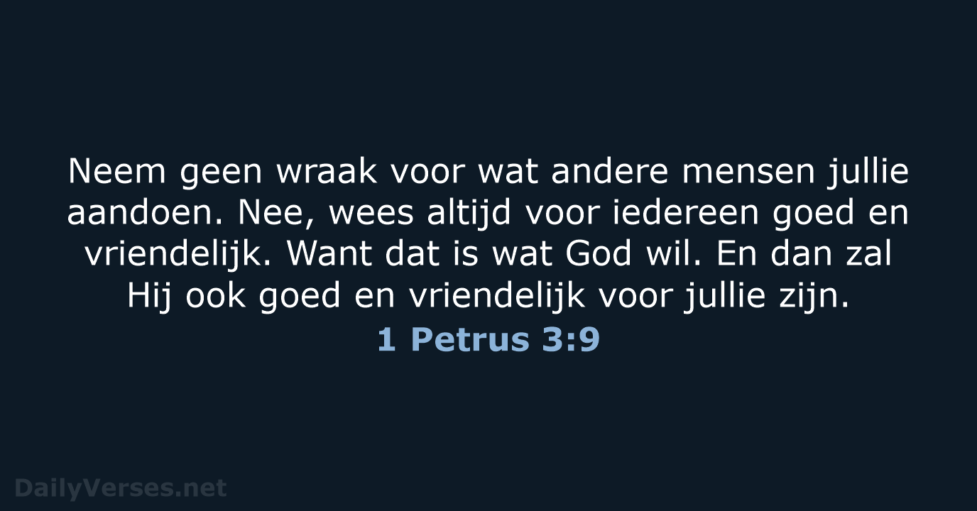 1 Petrus 3:9 - BB