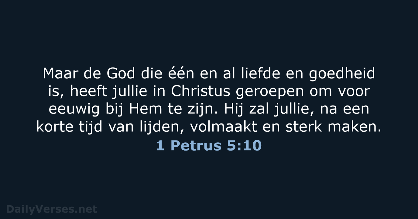 1 Petrus 5:10 - BB