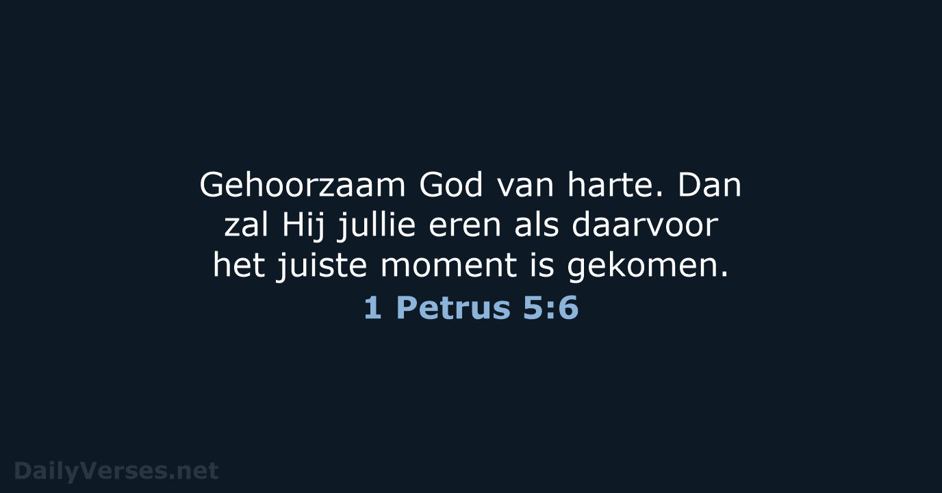 1 Petrus 5:6 - BB