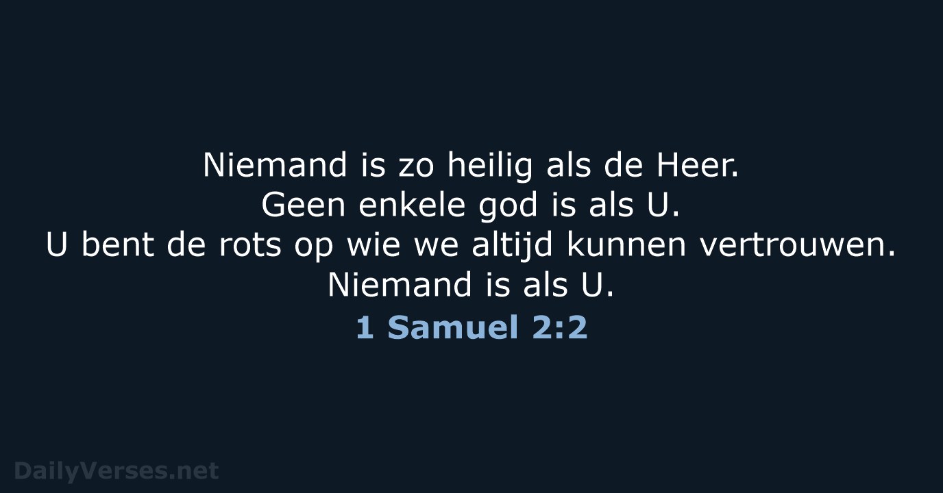 1 Samuel 2:2 - BB