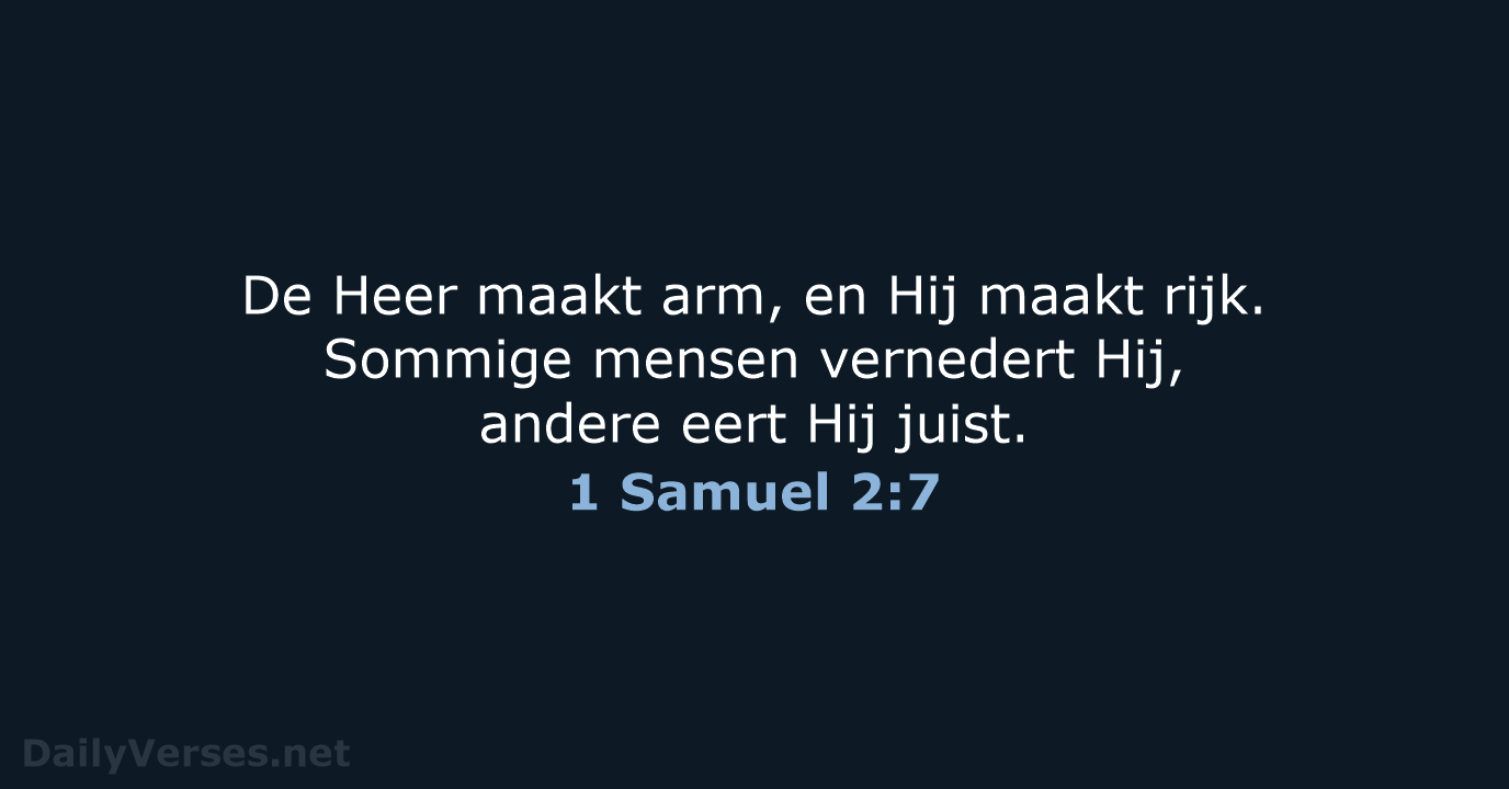 1 Samuel 2:7 - BB