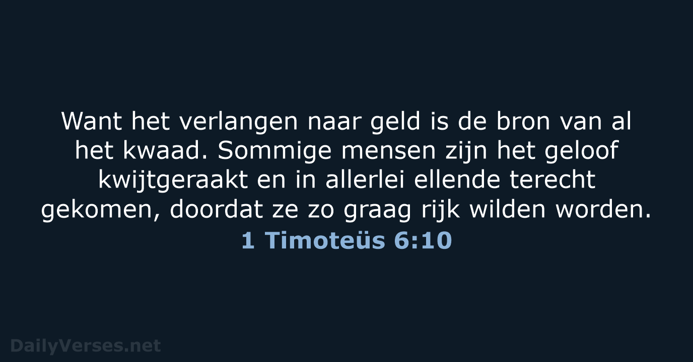 1 Timoteüs 6:10 - BB
