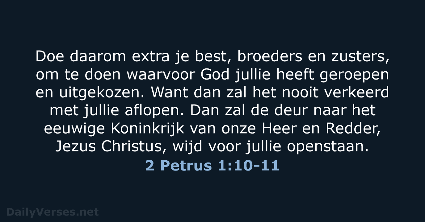 2 Petrus 1:10-11 - BB