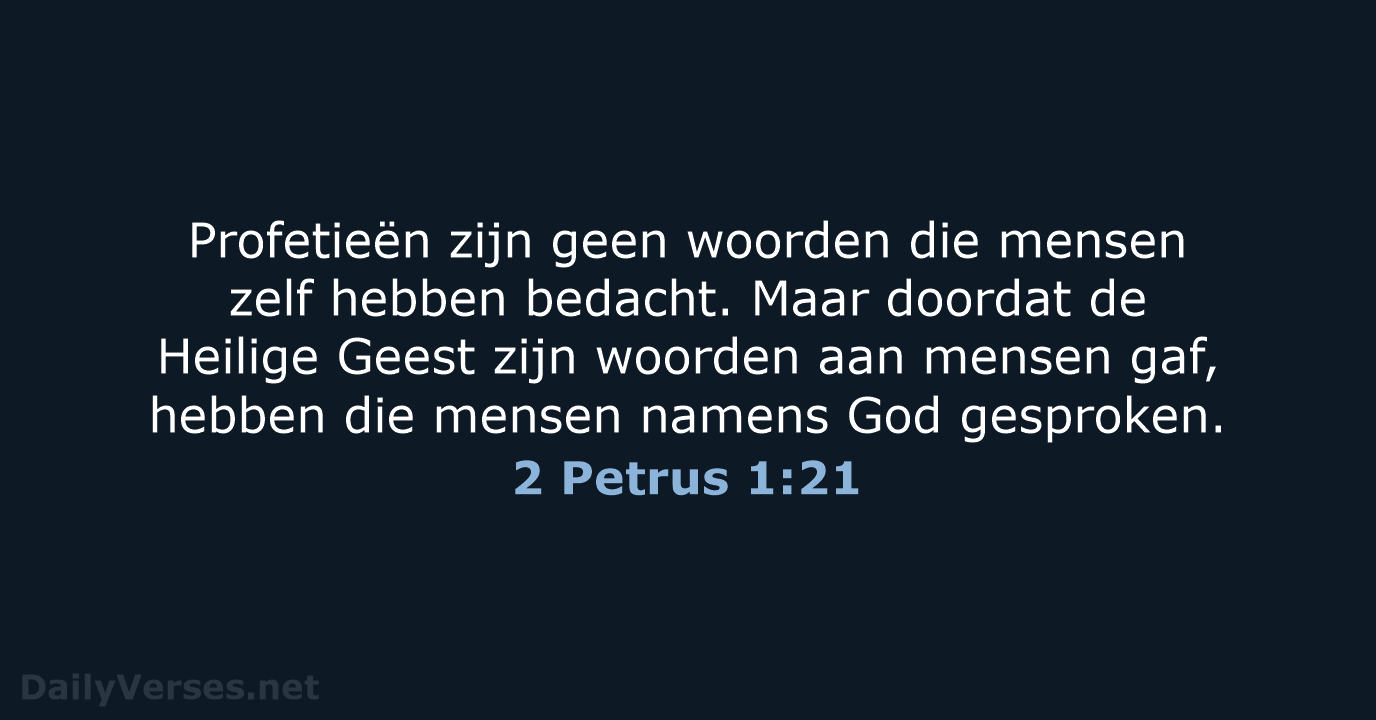 2 Petrus 1:21 - BB