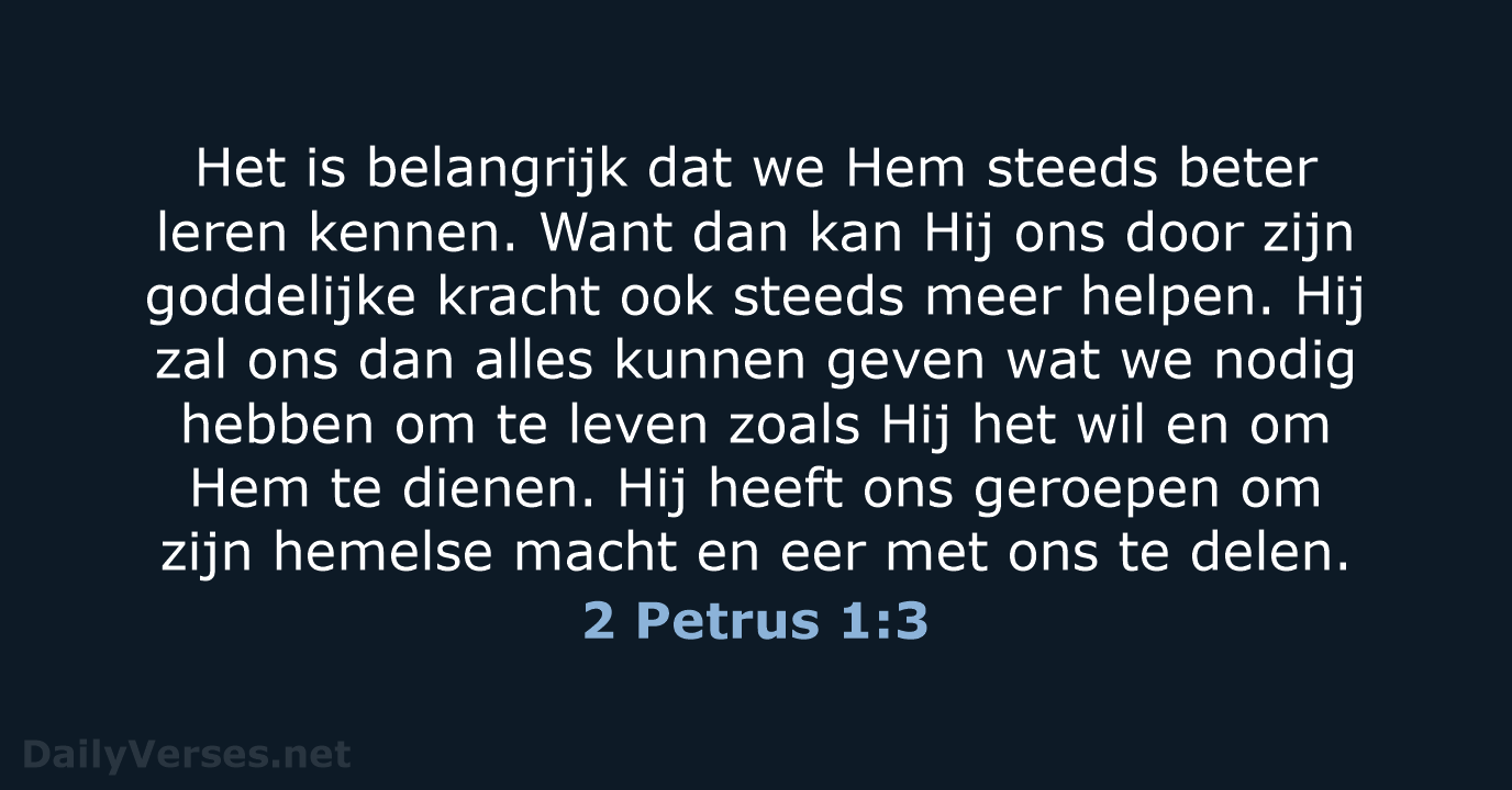 2 Petrus 1:3 - BB