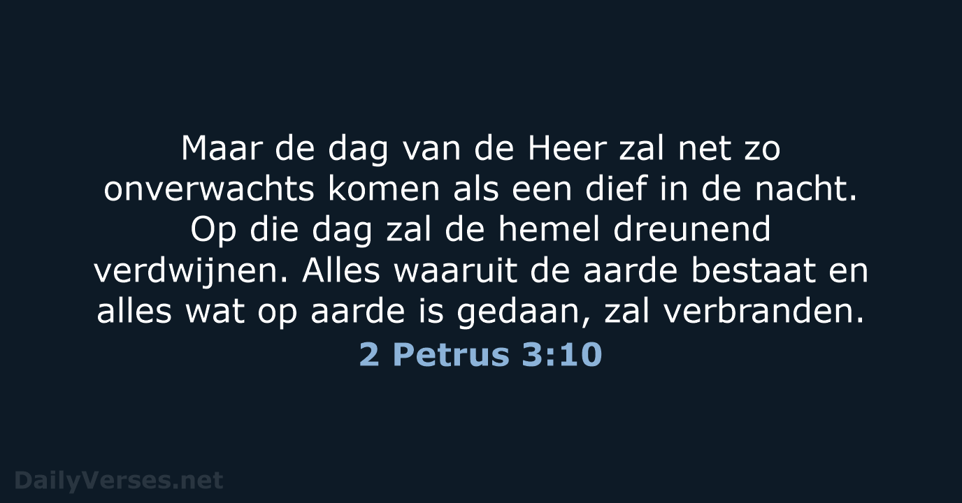 2 Petrus 3:10 - BB