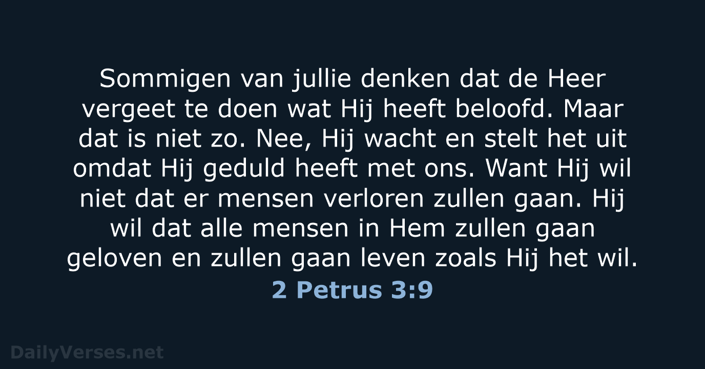 2 Petrus 3:9 - BB