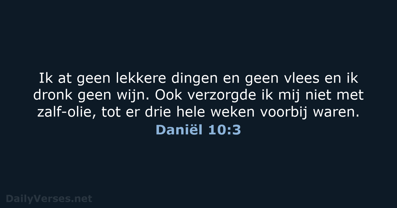 Daniël 10:3 - BB