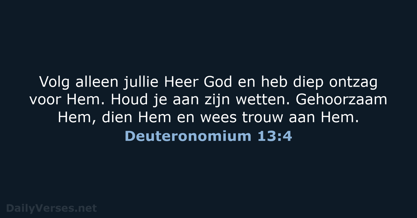 Deuteronomium 13:4 - BB