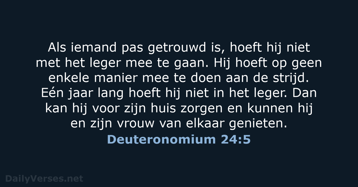 Deuteronomium 24:5 - BB