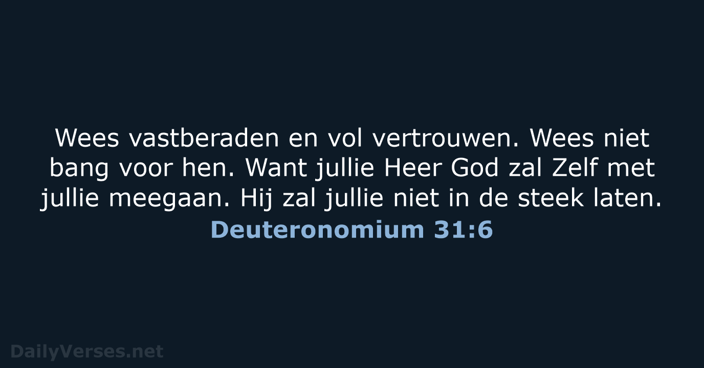 Deuteronomium 31:6 - BB