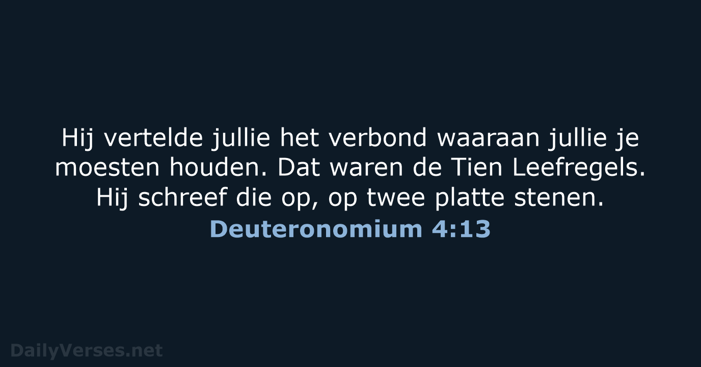 Deuteronomium 4:13 - BB