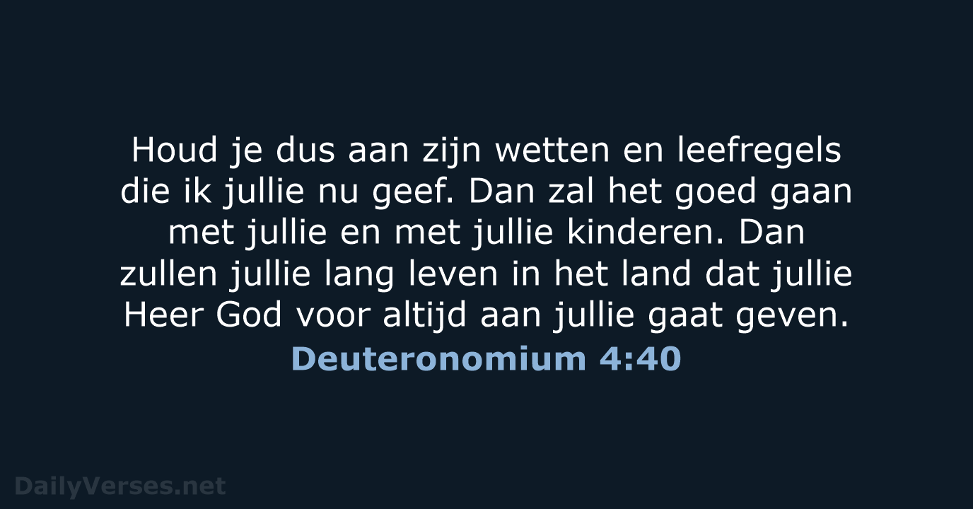 Deuteronomium 4:40 - BB